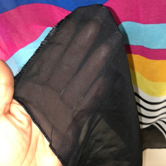 Sheer multicolored striped Tank Medium - Picture 6 of 8